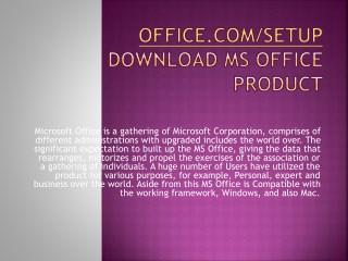 OFFICE.COM/SETUP ACTIVATE YOUR MS OFFICE ACCOUNT