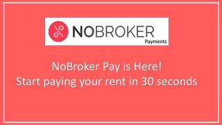 Pay rent through credit card -Nobroker
