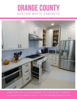 Orange County custom white cabinets