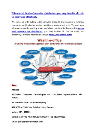 This mutual fund software for distributors you may handle all this so easily and effectively