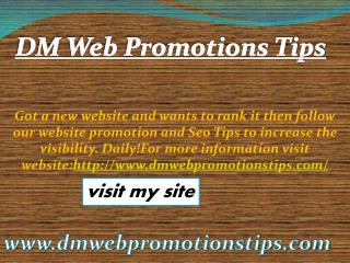 DM Web Promotions Tips