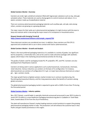 Strategic Analysis of the Top Companies Investments in Canisters Market