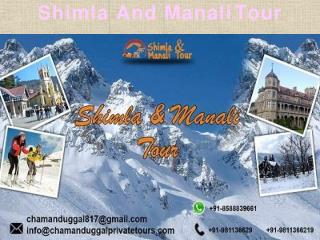 Shimla manali chandigarh tour package