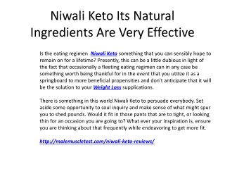 Know How It Burn Extra Fat : Niwali Keto