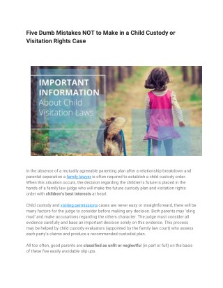 Child Visitation Rights