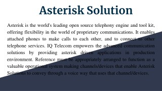 Best Asterisk Solution Services