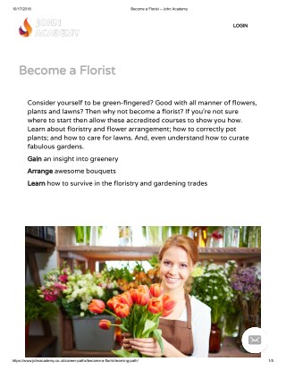 Become a Florist - John Academy