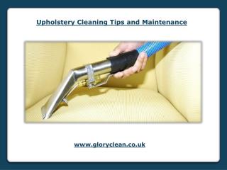 Upholstery Cleaning Tips and Maintenance