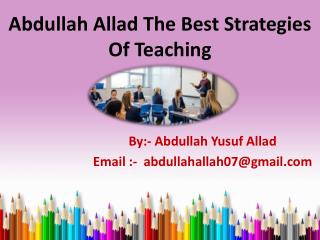 Abdullah Allad The Best Strategies Of Teaching