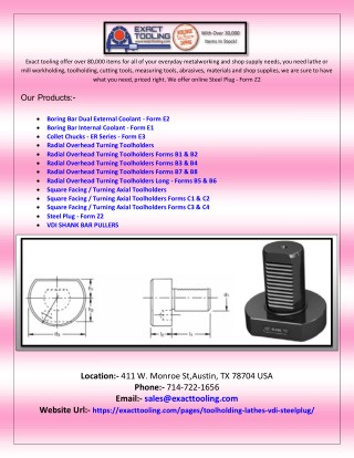 Radial Overhead Turning Toolholders