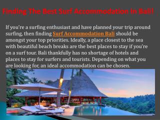 Finding The Best Surf Accommodation In Bali!