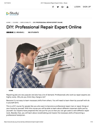 Professional Repair Expert Online - istudy