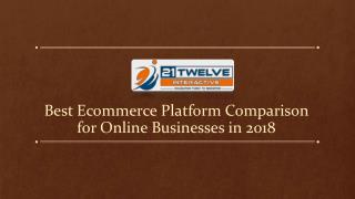 Best Ecommerce Platform Comparison for Online Businesses in 2018