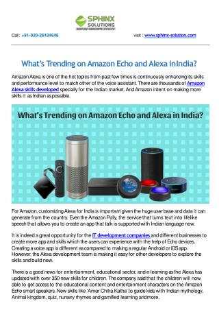 What’s Trending on Amazon Echo and Alexa in India?