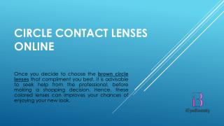 Circle Contact Lenses Online