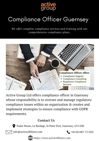 Compliance Officer Guernsey