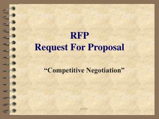RFP Request For Proposal