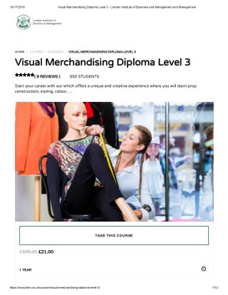 Visual Merchandising Diploma Level 3 - LIBM