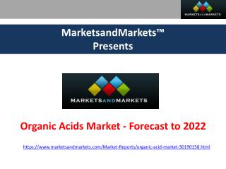 Organic Acids Market - Forecast to 2022
