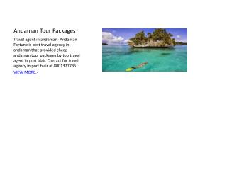 Andaman Adventure Tour Packages