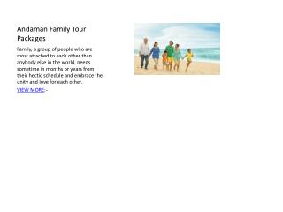 Andaman Family Tour Packages