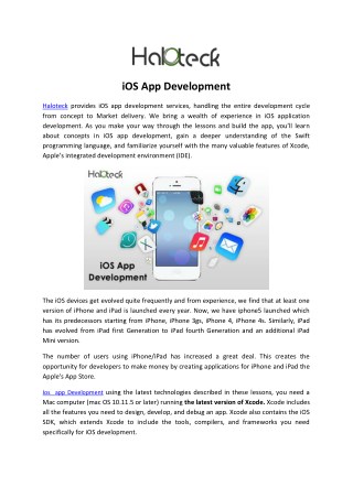 iOS App Development