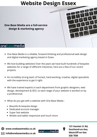 Website design essex - One Base Media