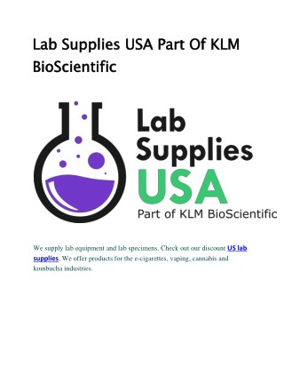 US lab supplies