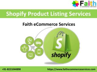 Shopify Product Listing services