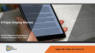 E-paper Display Market Key Players- Research Forecasts to 2022