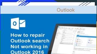 .Repairing outlook search in outlook