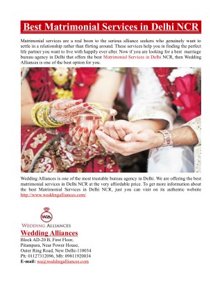 Best Matrimonial Services in Delhi NCR