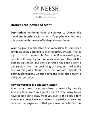 Harness the power of scent