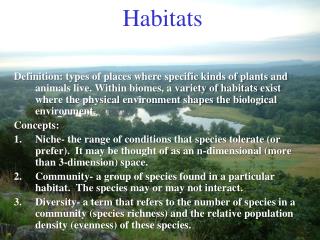 Habitats