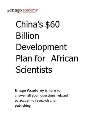 China's $60 Billion Development Plan for African Scientists - Enago Academy
