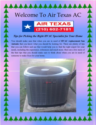 Ac installation San Antonio TX - Airtxac.com