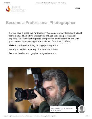 Become a Professional Photographer - John Academy