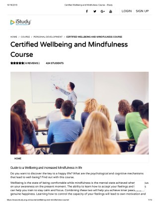 Certified Well being and Mindfulness Course - istudy