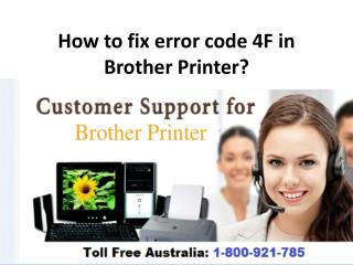 How to fix error code 4F in Brother Printer?