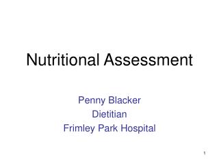 Nutritional Assessment