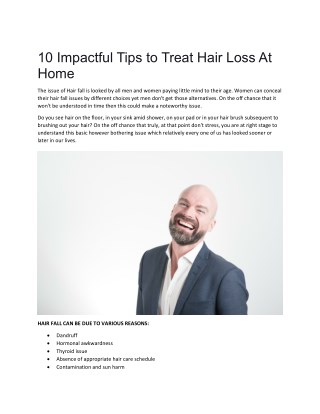 10 Impactful Tips to Treat Hair Loss At Home