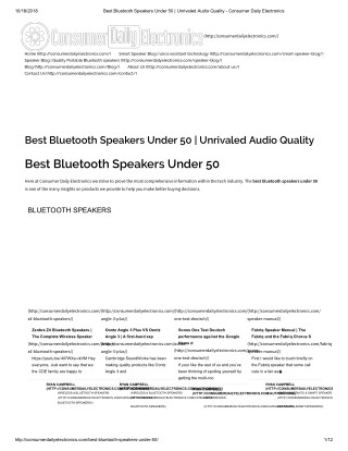 Best bluetooth speakers under 50 unrivaled audio quality consumer daily electronics