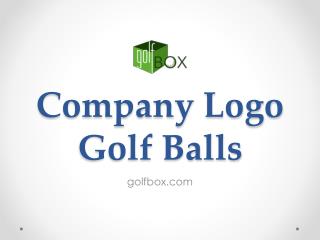 Company Logo Golf Balls - golfbox.com