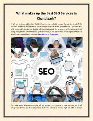 What makes up the Best SEO Services in Chandigarh