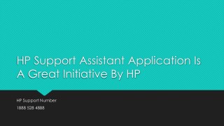 HP Support Assistant Application Is A Great Initiative By HP- Free PDF