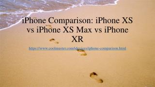 iPhone Comparison: iPhone XS vs iPhone XS Max vs iPhone XR
