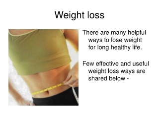 Few Simple and Effective Ideas on Weight Loss