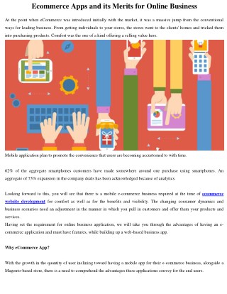 Ecommerce Apps and its Merits for Online Business
