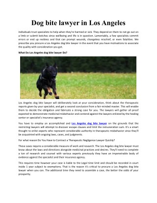 Dog bite lawyer in Los Angeles | West coast trial lawyers