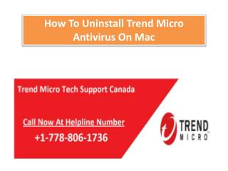 How To Uninstall Trend Micro Antivirus On Mac